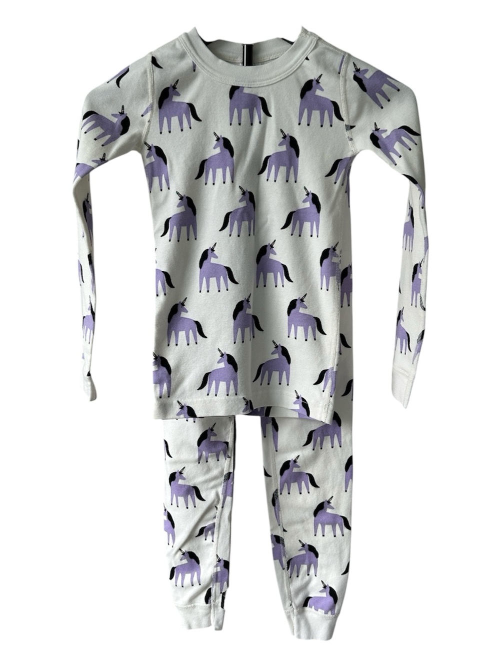 Hanna Andersson Long Sleeve Purple Unicorn Pajama Set in Organic Cotton